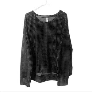 GAPBODY Stylish High-Low CLASSIC Black And White POLKA DOT Shirt Size XL